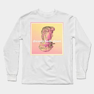 Aesthetic Statue 'Dreams Burn Down' Glitch ∆∆∆∆ Graphic Design/Illustration Long Sleeve T-Shirt